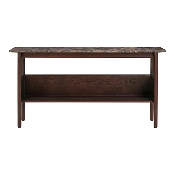 Collect Console Table 120x45 Emperador Marble /Dark Brown Oak