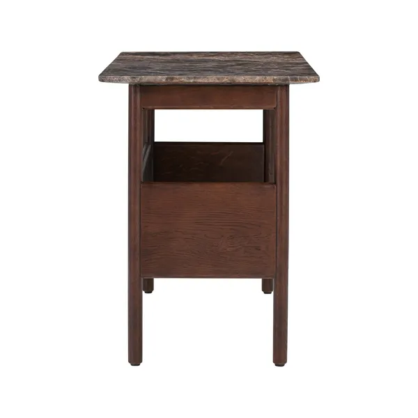 Collect Console Table 120x45 Emperador Marble /Dark Brown Oak