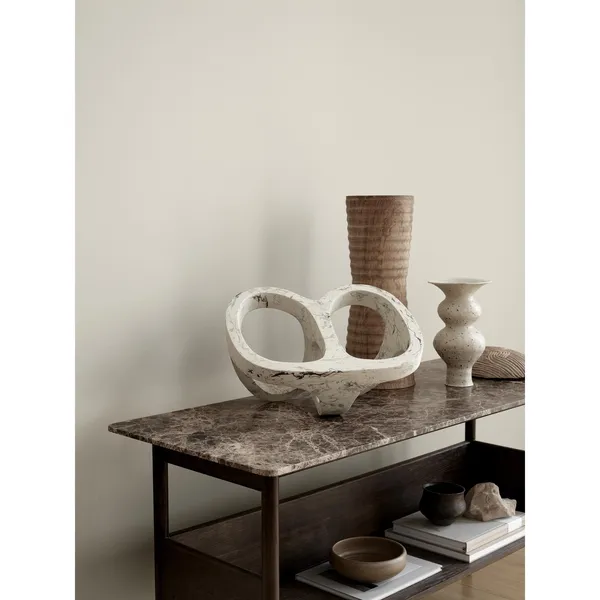 Collect Console Table 120x45 Emperador Marble /Dark Brown Oak