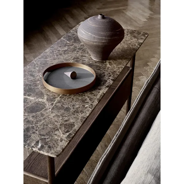 Collect Console Table 120x45 Emperador Marble /Dark Brown Oak