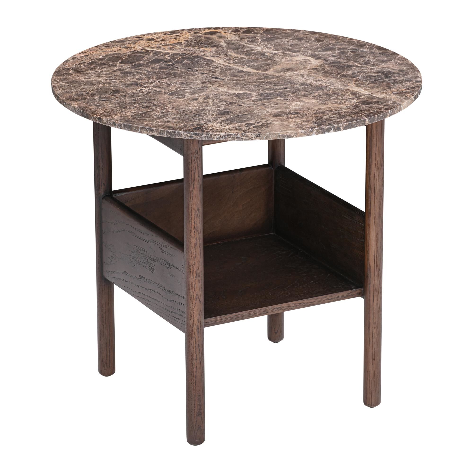 Collect Sidebord 60 Emperador Marmor /Mrkebrun Egetr