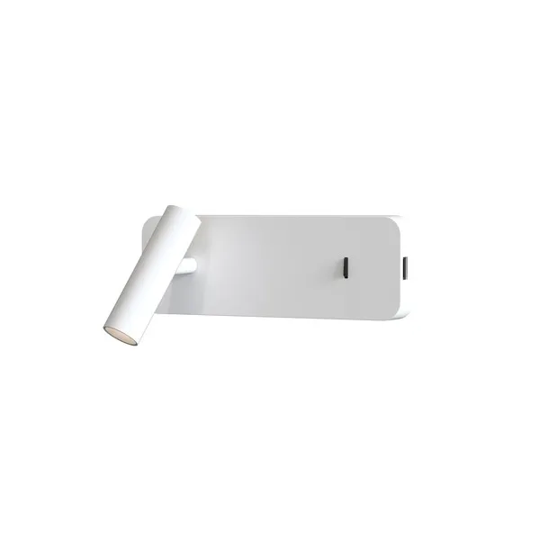 Enna Surface USB- Wandlamp, Mat Wit