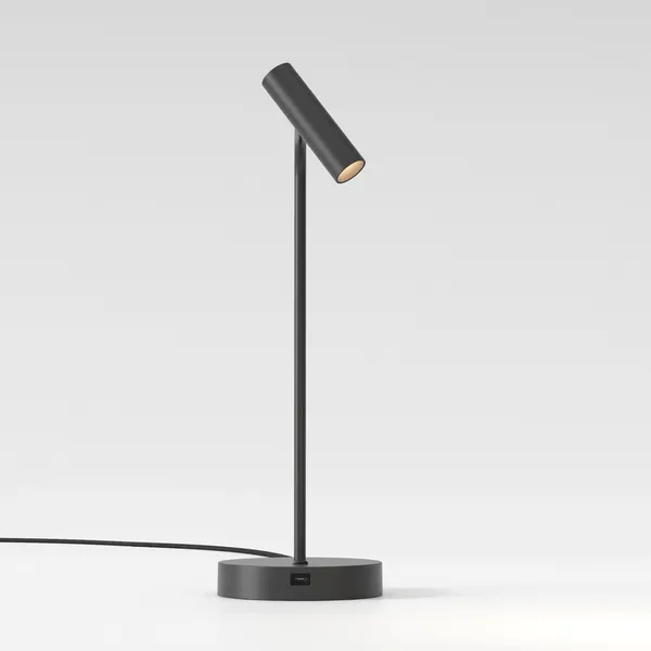 Schwarz Tragbare Tischlampe Matt