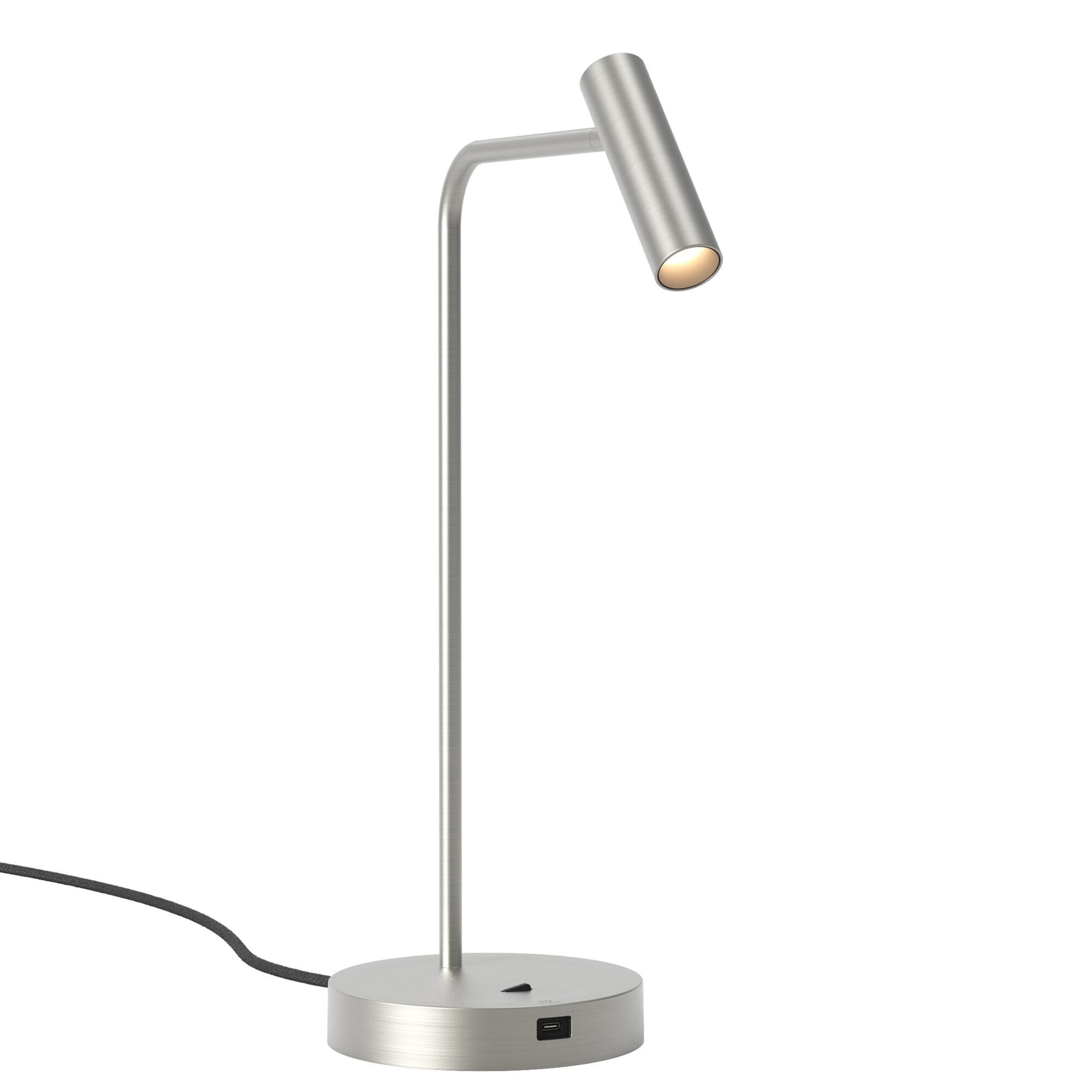 Enna Bærbar Bordlampe Matt Nikkel