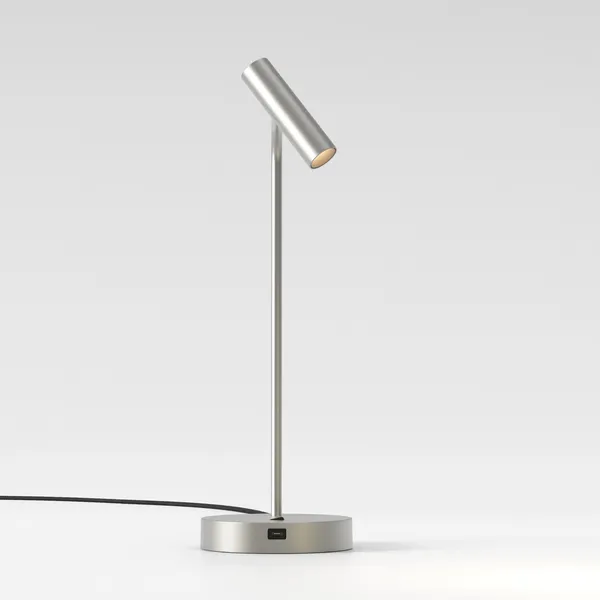 Enna Portable Table Lamp Matt Nickel