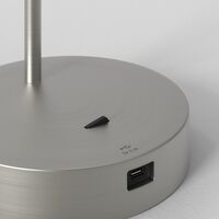 Enna Portable Table Lamp Matt Nickel