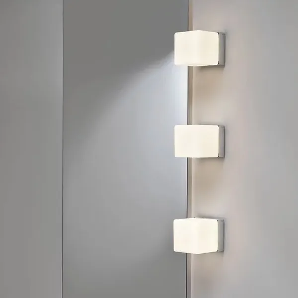 Cube Bathroom Lamp Chrome