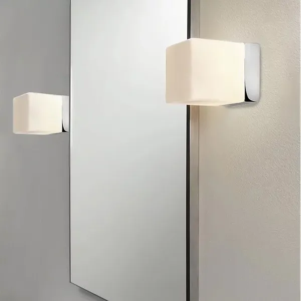 Cube Bathroom Lamp Chrome