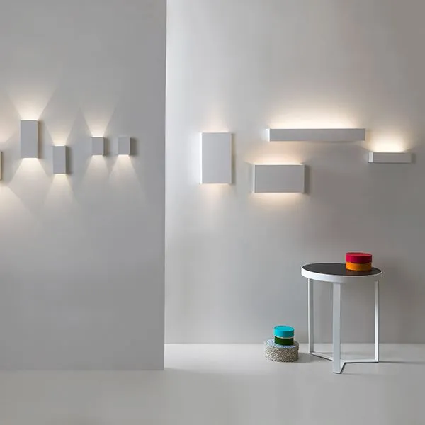 Parma 625 Gips- Wandlampe Weiß