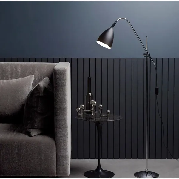 Joel Floor Lamp Chrome & Black