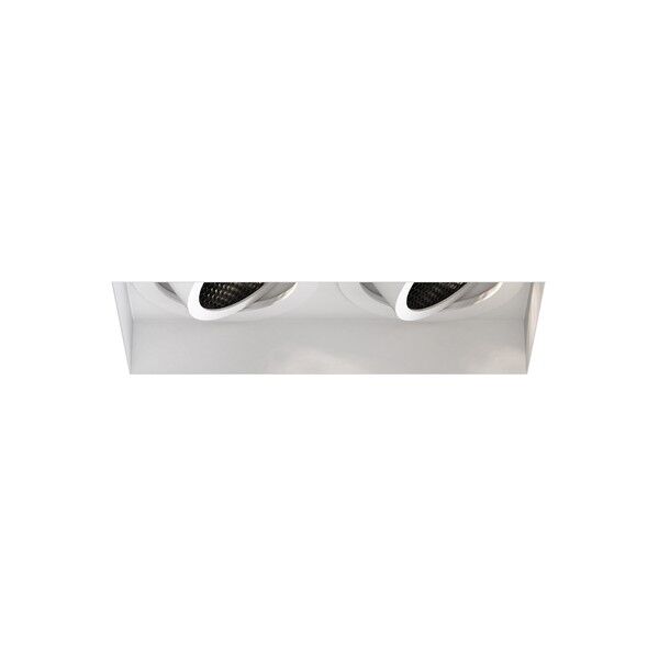 Trimless Square Twin Adjustable Spot Matt Weiß