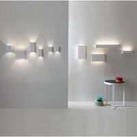 Pella 190 Wandlamp van Gips, Wit