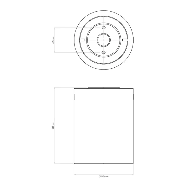 Lampada da Esterno LED Kos Concrete Round Spot in Cemento