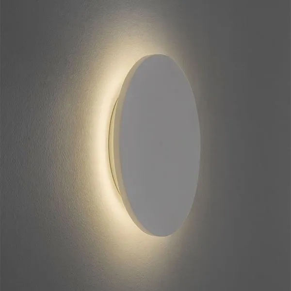 Eclipse Round 250 Vegglampe Hvit