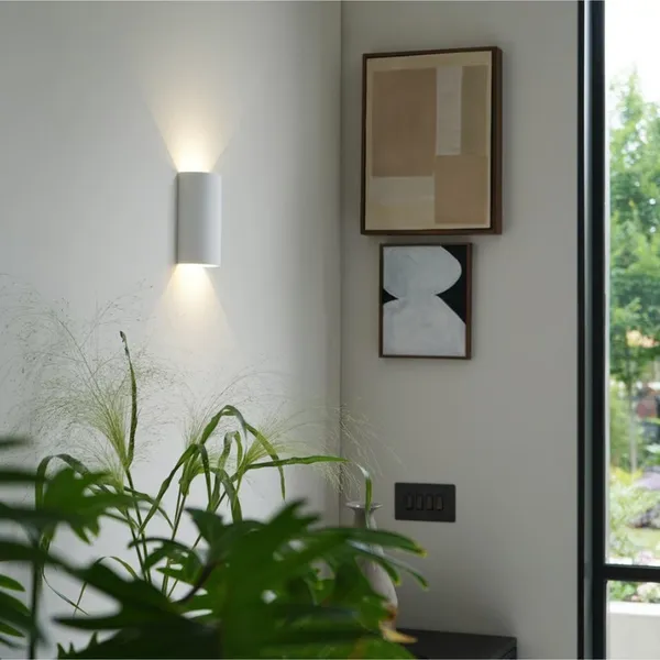 Serifos 170 Wandlamp van Gips, Wit
