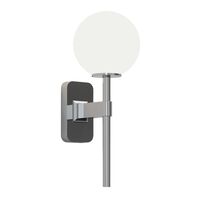 Tacoma Single Væglampe Poleret Krom & Skærm Opal