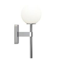 Tacoma Single Wall Lamp Polished Chrome & Grooved Shade Opal