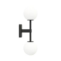 Tacoma Wandlampe , Matt mit Geriffeltem Lampenschirm , Geräuchert