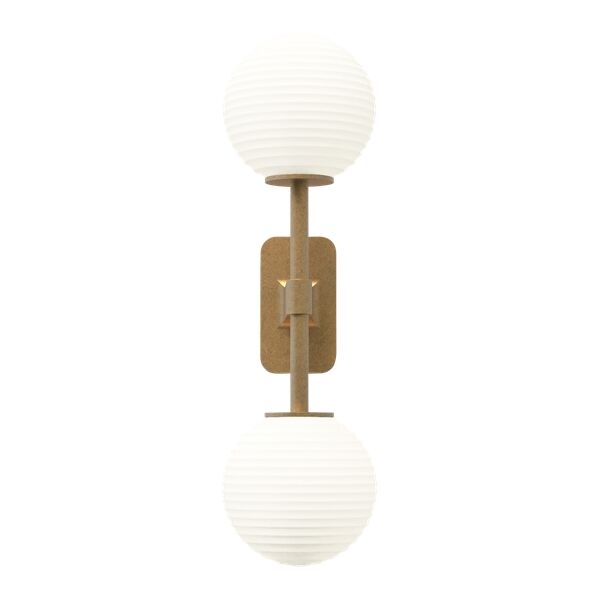 Tacoma Twin V&auml;gglampa M&auml;ssing & R&auml;fflad Lampsk&auml;rm Opal