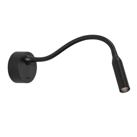 Svart V&auml;gglampa Matt