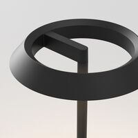 Schwarz Tragbare Tischlampe Matt