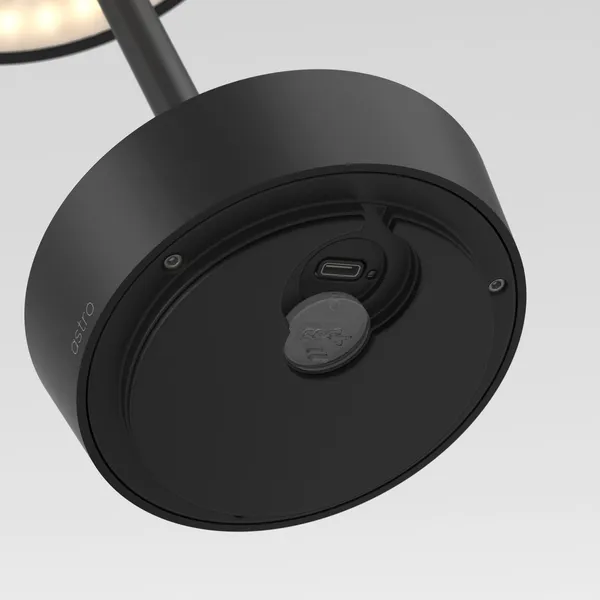 Schwarz Tragbare Tischlampe Matt