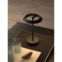 Schwarz Tragbare Tischlampe Matt