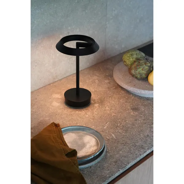 Schwarz Tragbare Tischlampe Matt