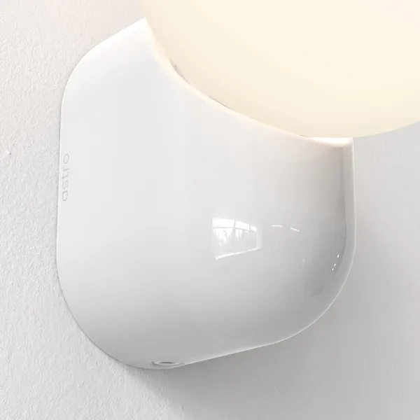 Lyra Single Væglampe Gloss Glaze Hvid