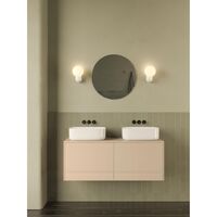 Lyra Single Wall Lamp Gloss Glaze White