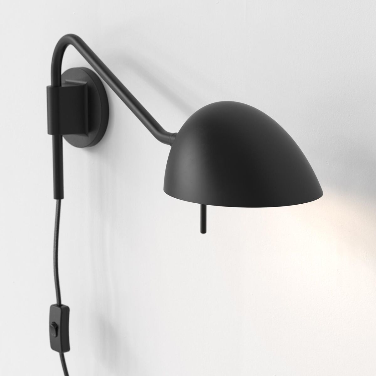 Zwart Wandlamp Mat