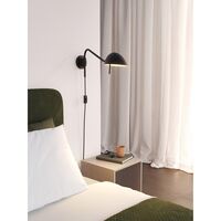 Zwart Wandlamp Mat
