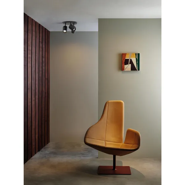 Koto Triple Round Loftlampe Mat Sort