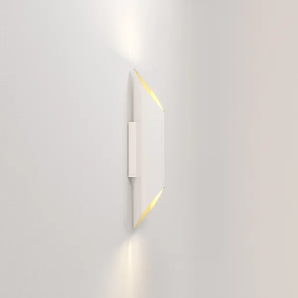 Ako 420 Phase Wandlamp Mat Wit/Goud