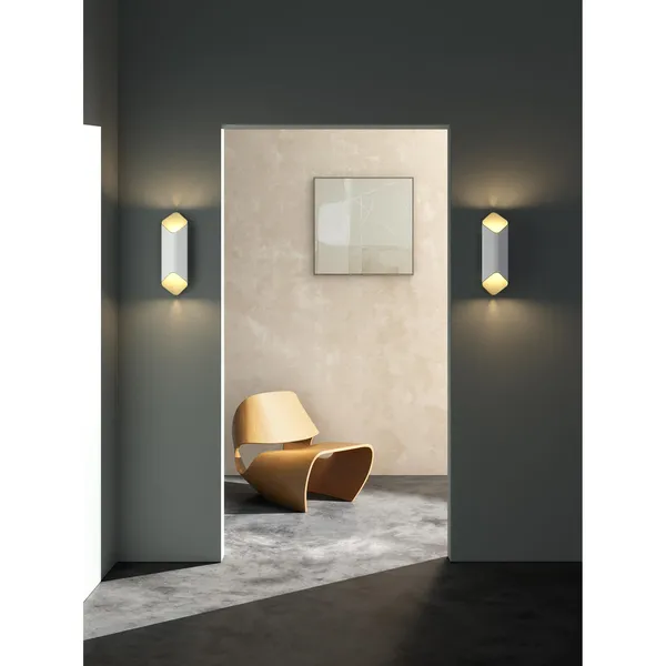 Ako 420 Phase Wandlamp Mat Wit/Goud