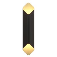 Ako 600 Phase Væglampe Mat Sort/Guld