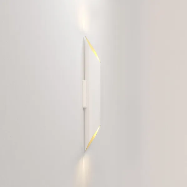 Ako 600 Phase Væglampe Mat Hvid/Guld