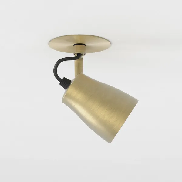 Juno Plafondlamp, Mat Geborsteld Messing