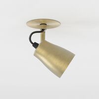 Juno Plafondlamp, Mat Geborsteld Messing