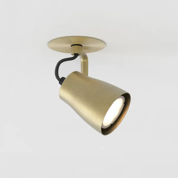 Juno Plafondlamp, Mat Geborsteld Messing