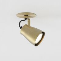 Juno Plafondlamp, Mat Geborsteld Messing