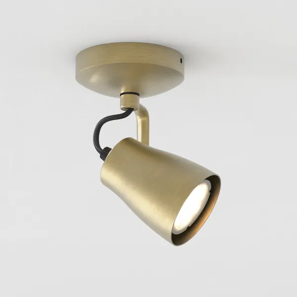 Juno Single Loftlampe Mat Børstet Messing