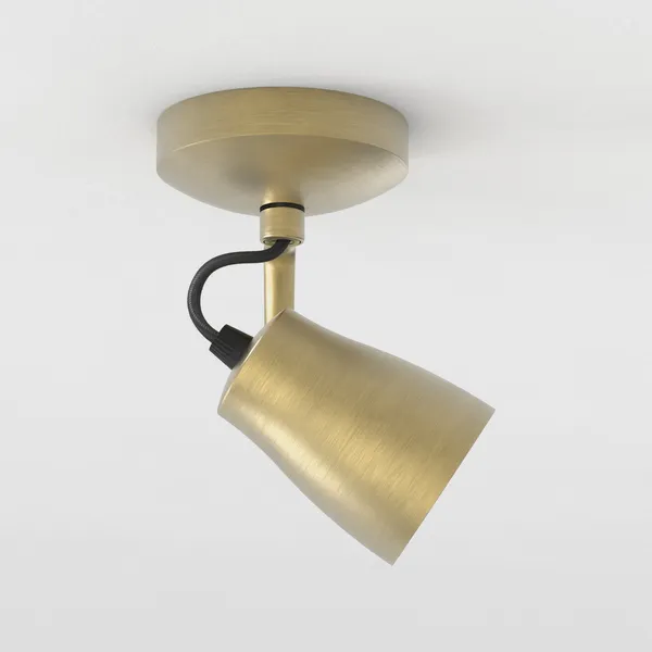 Juno Single Loftlampe Mat Børstet Messing