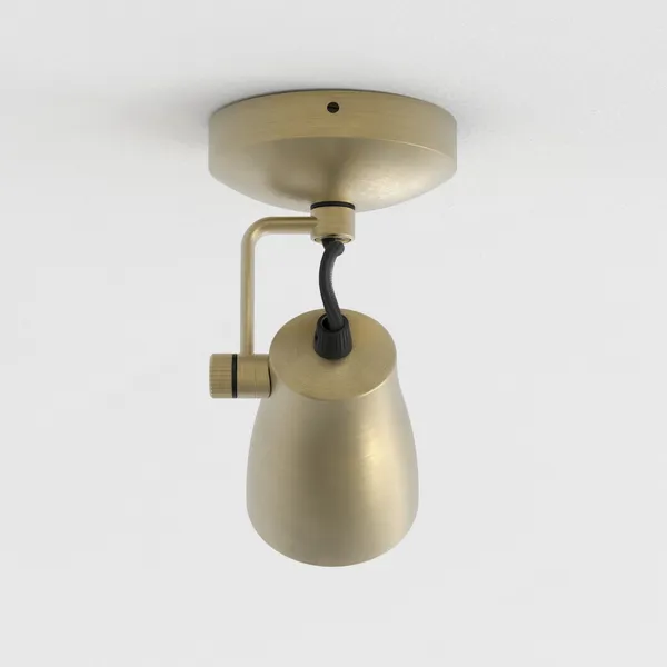 Juno Single Loftlampe Mat Børstet Messing