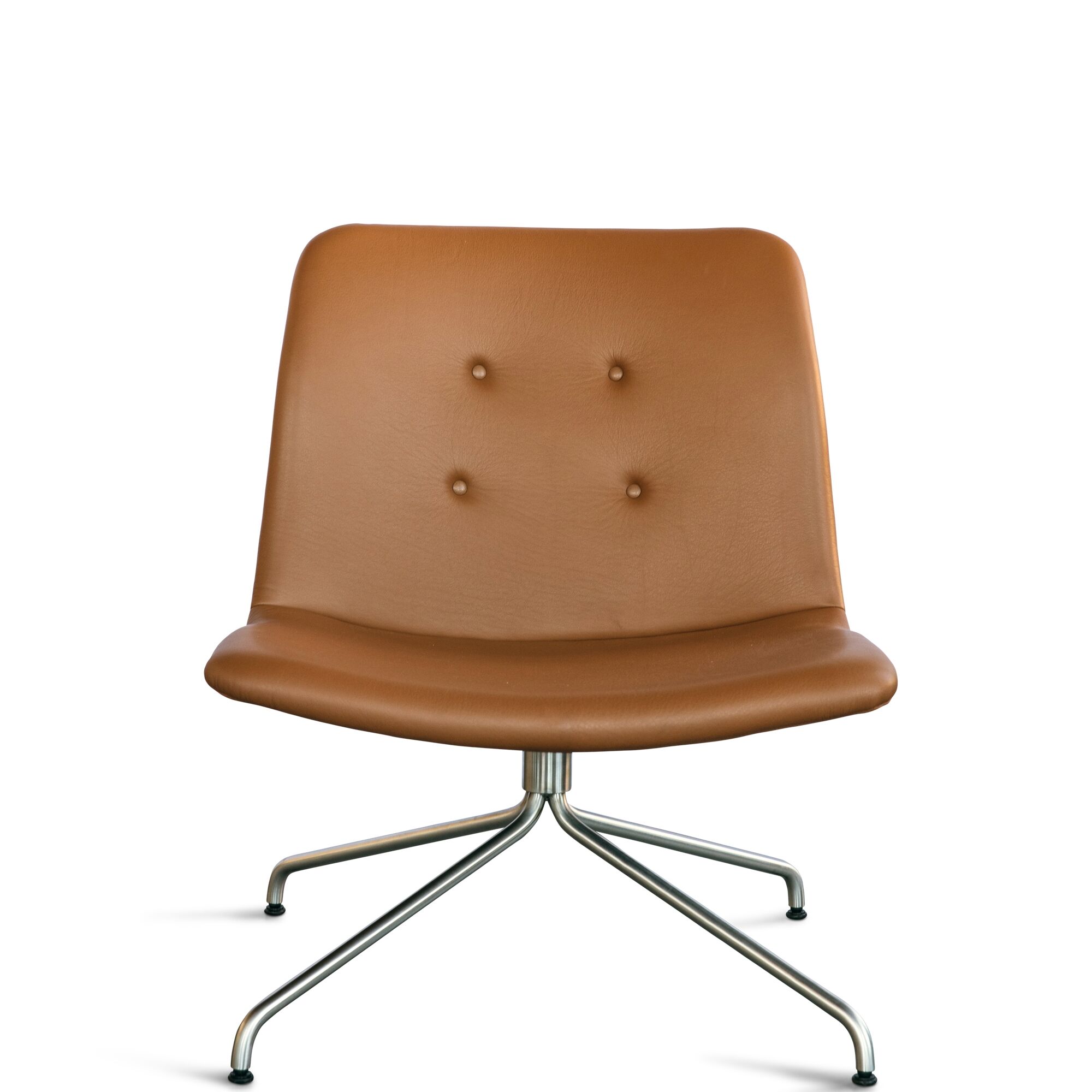 Bent Hansen Primum Lnestol Rustfri Stl Ben/Cognac