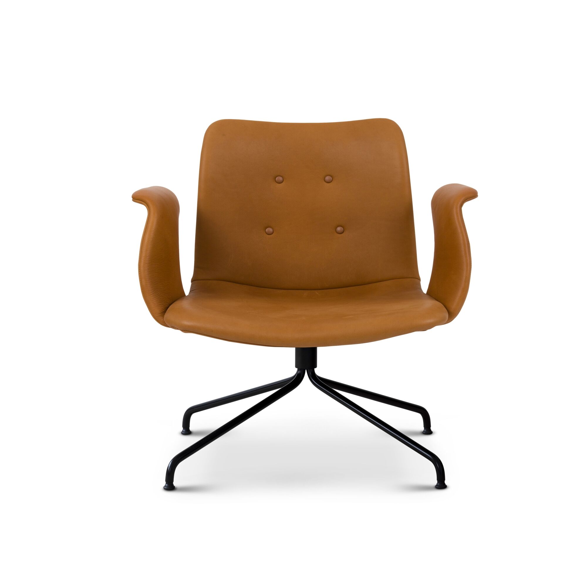 Bent Hansen Primum Lnestol med Armln Sort/Cognac