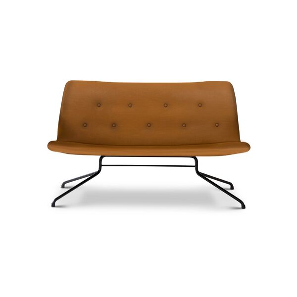 Bent Hansen Primum Sofa Ohne Armlehne Cognac/Schwarzes Gestell