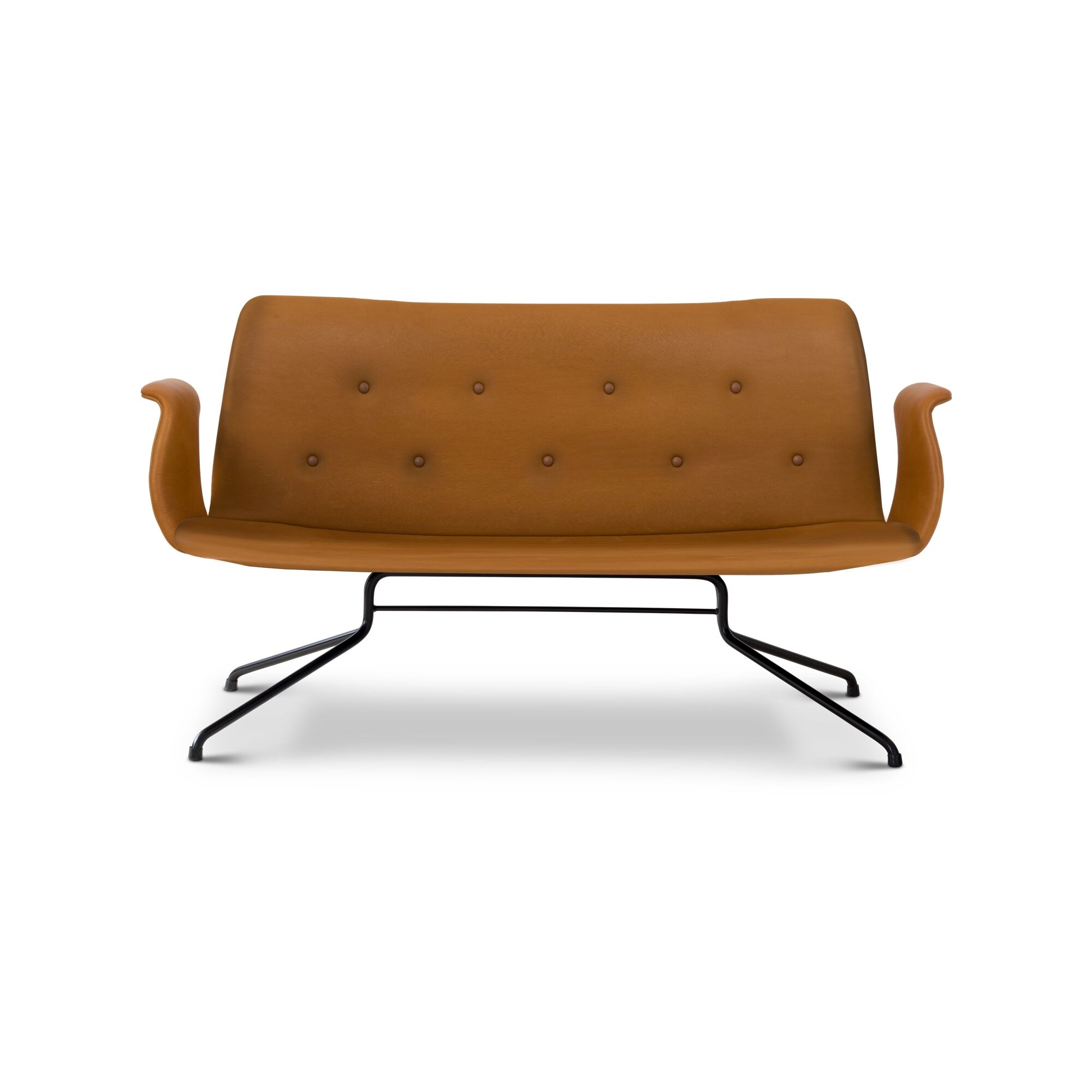 Bent Hansen Primum Sofa med Armln Sort/Cognac