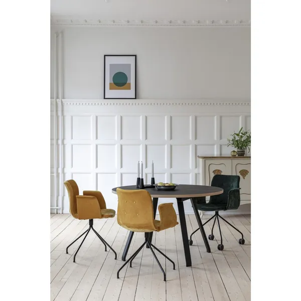 Bent Hansen Primum Dining Table Ø140 Black/ Lacquered Beech