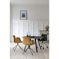 Bent Hansen Primum Dining Table Ø140 Black/ Lacquered Beech